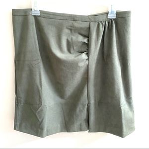 Anthropologie Roxanna Faux Suede Mini Skirt 14